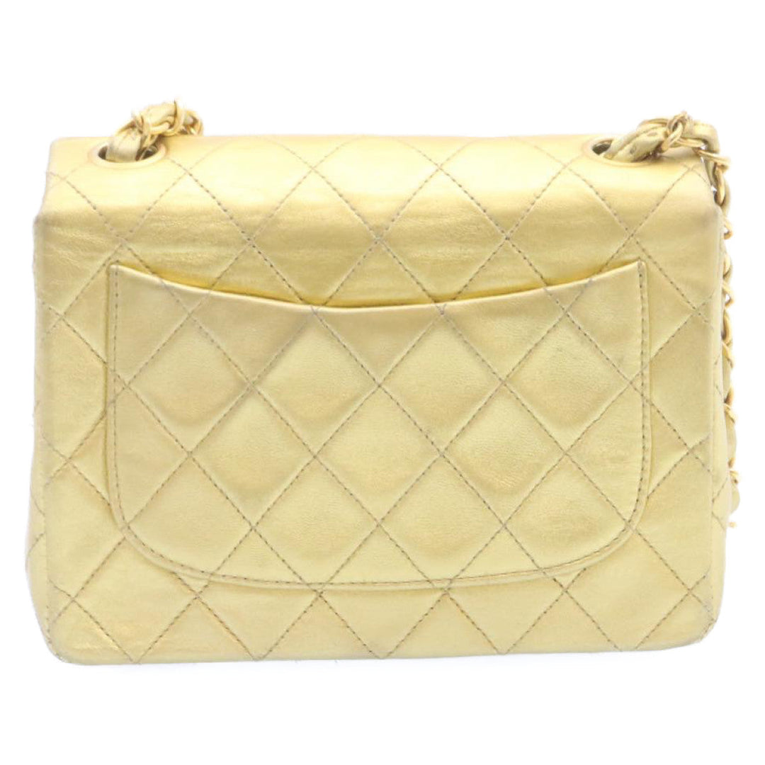 Top Quality Chanel Matelasse Chain New Shoulder Bag Leather Gold CC Auth 25305A