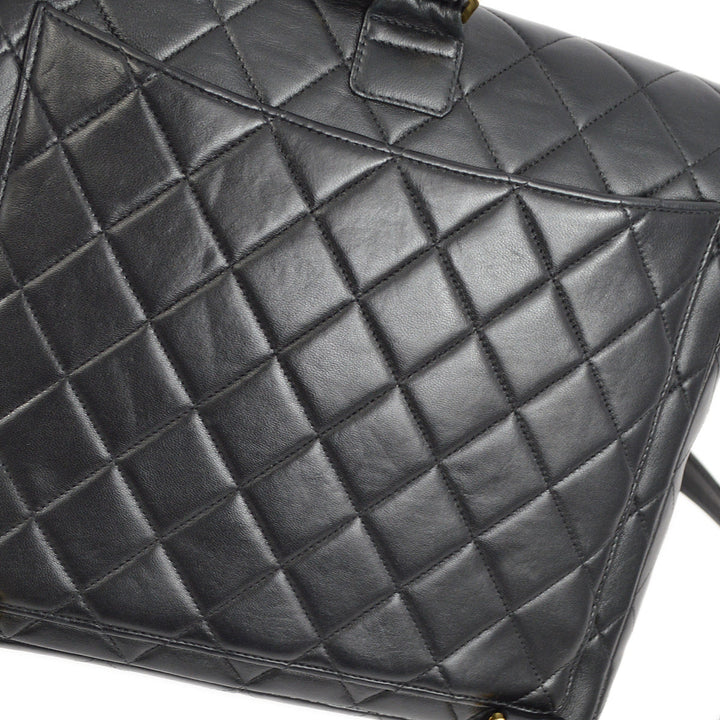Top Quality Chanel Black Lambskin Classic Flap Backpack