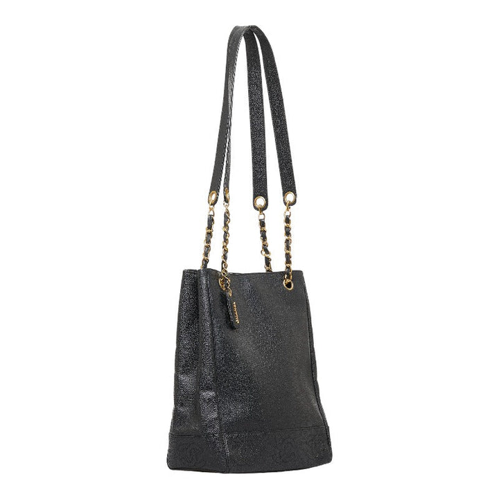 Top Quality Chanel Coca-Cola Handbags Black Gold Matt Caviar   Chanel