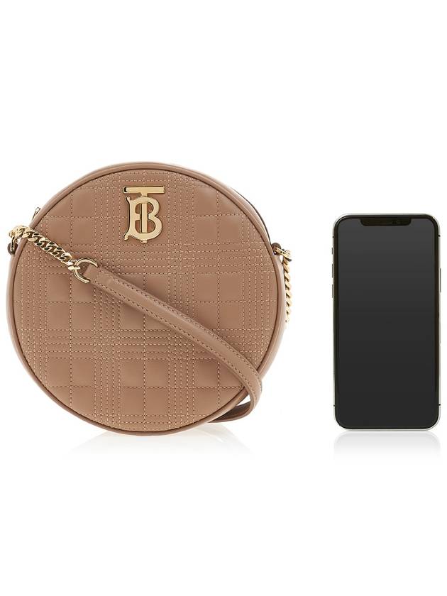 Burberry Louise Logo Quilted Cross Bag Beige