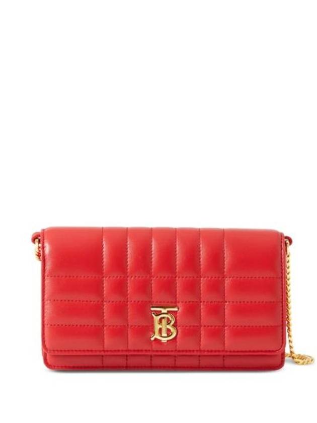 Burberry Lola Quilted Shoulder Bag Red