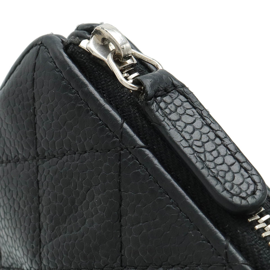 Top Quality Chanel Top Quality Chanel Cocomark Mattress Cracksack Second Bag Multiport Caviar S Leather Black Black Blumin