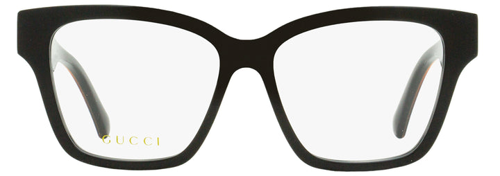 Gucci Women's Square Eyeglasses GG1302O 004 Black/Brown 55mm