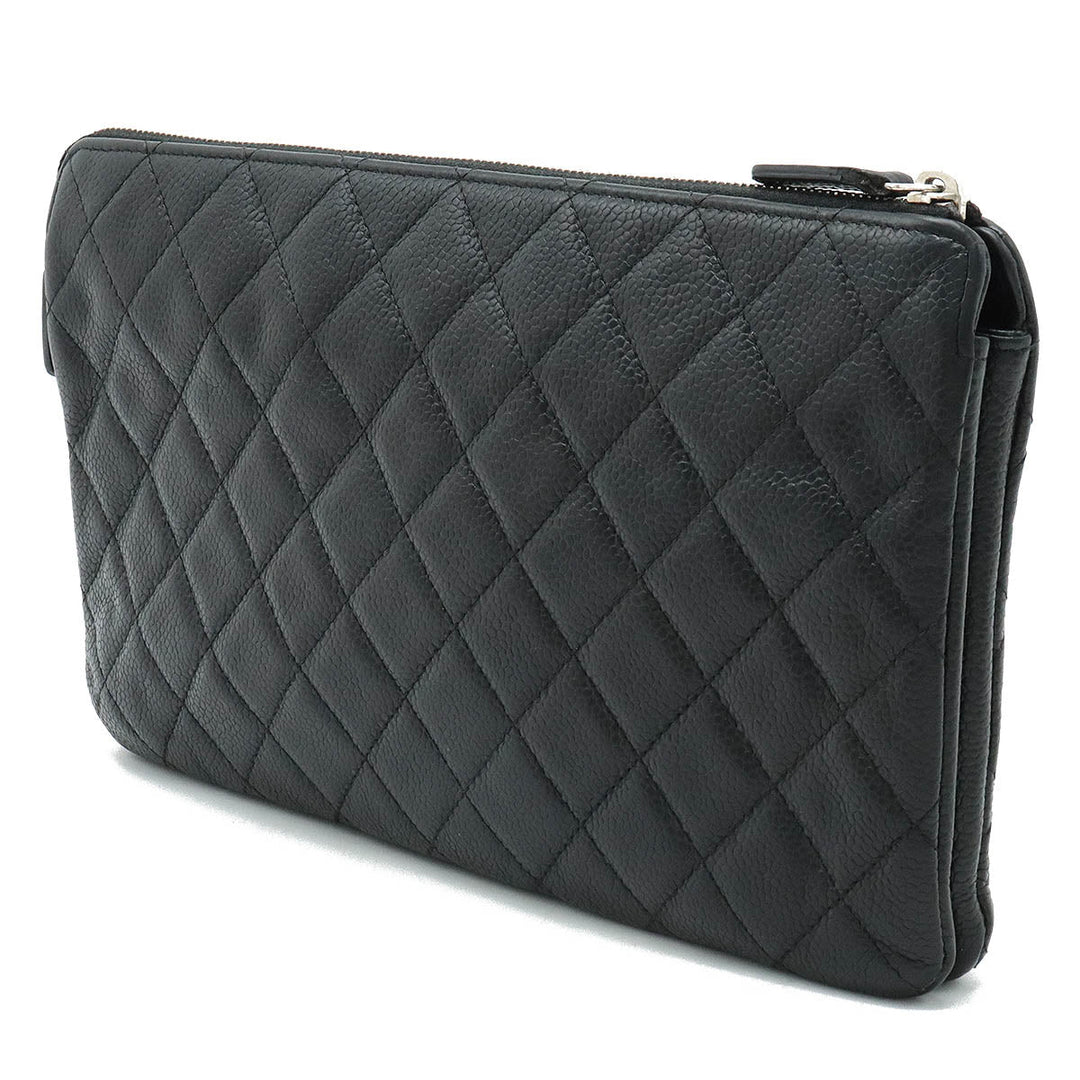 Top Quality Chanel Top Quality Chanel Cocomark Mattress Cracksack Second Bag Multiport Caviar S Leather Black Black Blumin