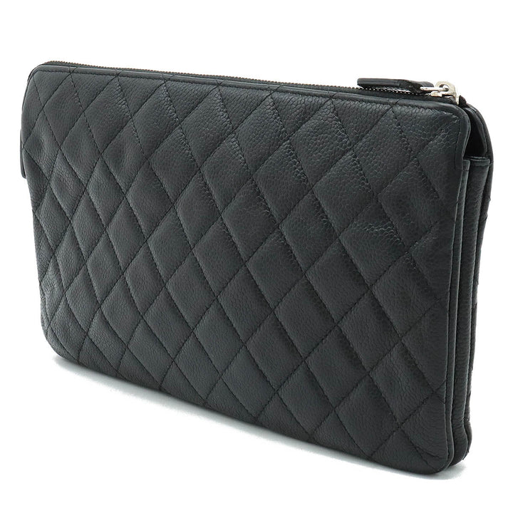 Top Quality Chanel Top Quality Chanel Cocomark Mattress Cracksack Second Bag Multiport Caviar S Leather Black Black Blumin