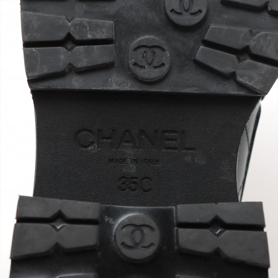 Top Quality Chanel Co.Mark 23A Leather  35C  Navy G45074 Matrasse Thick Bottom