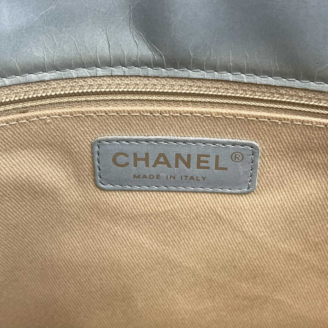 Chanel - Baby Blue Seasonal CC Jumbo Single New - Lambskin / Ruthenium Hardware