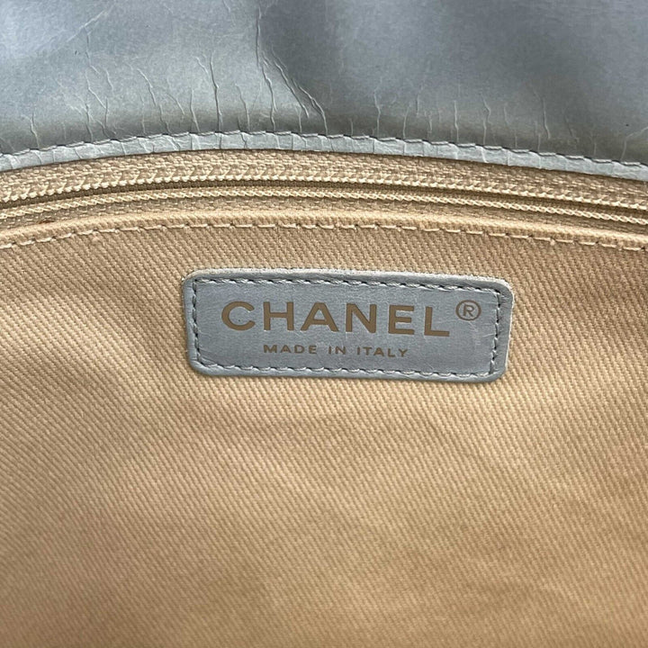 Chanel - Baby Blue Seasonal CC Jumbo Single New - Lambskin / Ruthenium Hardware