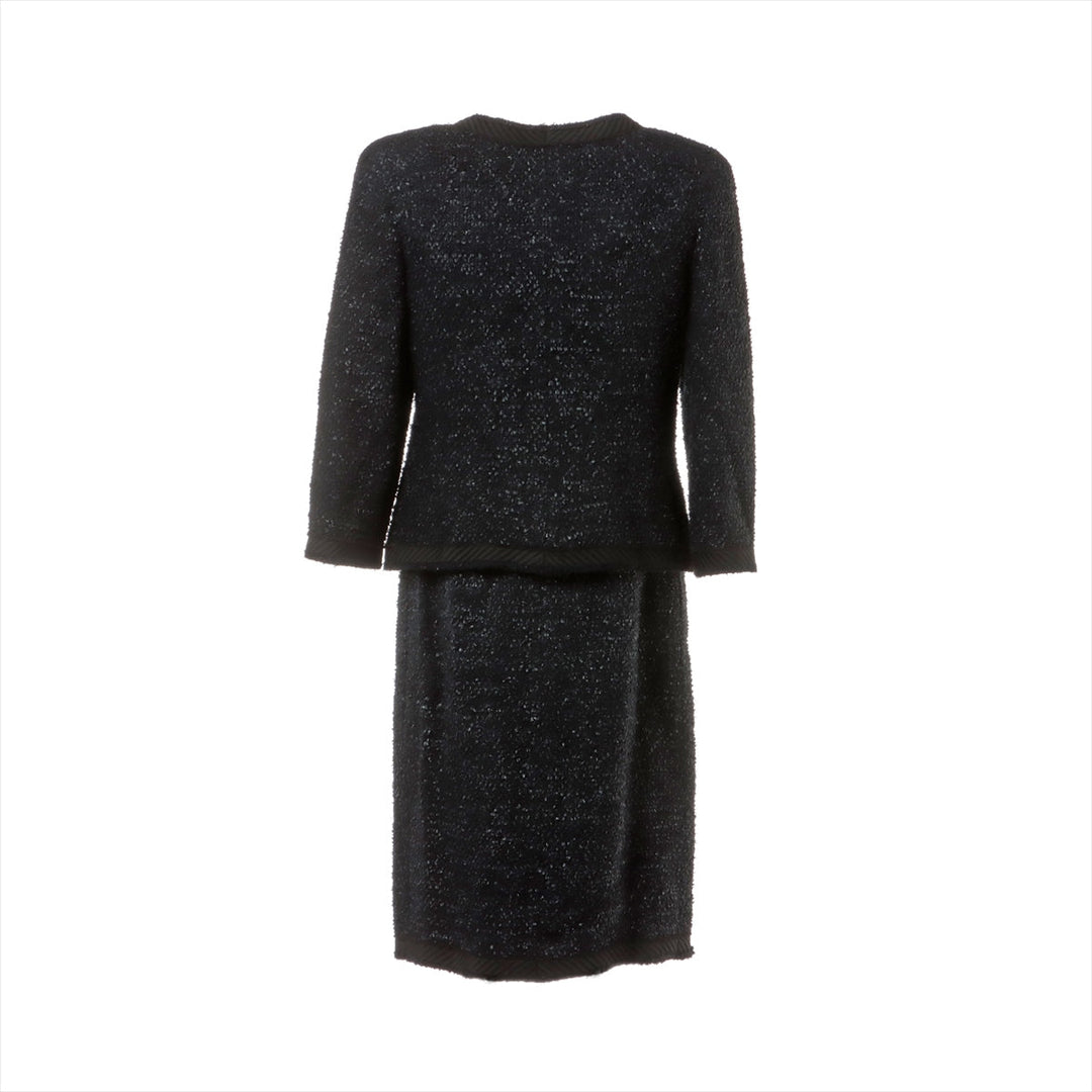 Top Quality Chanel Coconut Button P36 Wool x Nylon Setup 36/38  Black Twid