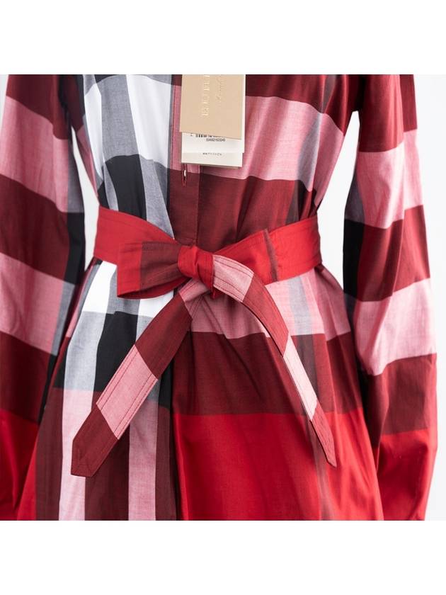 Burberry WoMen's Kelsey Check Cotton Short Dress Red