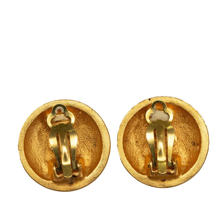 Top Quality Chanel Vintage Cocomark Earrings Gold Makeup  Chanel
