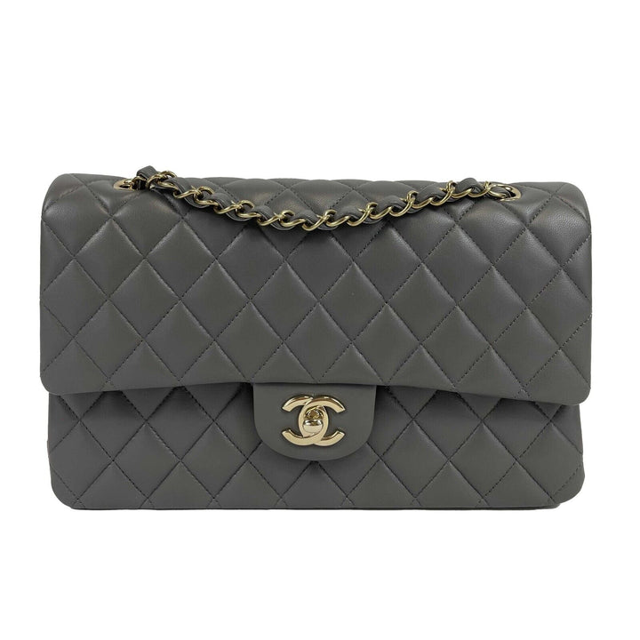 Chanel - NEW 22A Classic Medium Double New Dark Grey CC Shoulder Bag