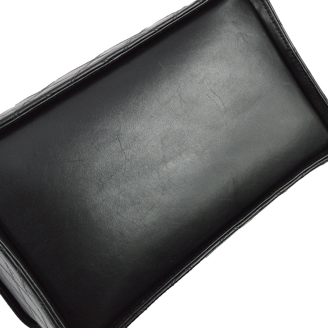 Top Quality Chanel 1994-1996 Black Lambskin Bicolore Vanity 2way Handbag
