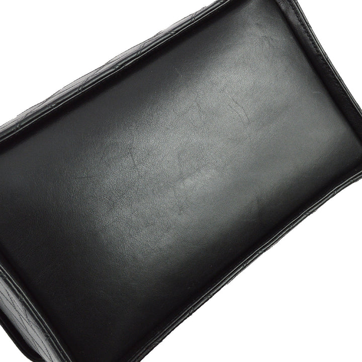 Top Quality Chanel 1994-1996 Black Lambskin Bicolore Vanity 2way Handbag