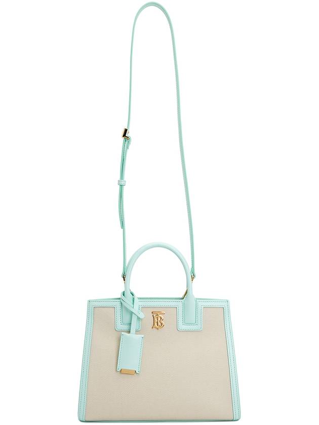 Burberry Mini Frances Canvas Tote Bag Mint