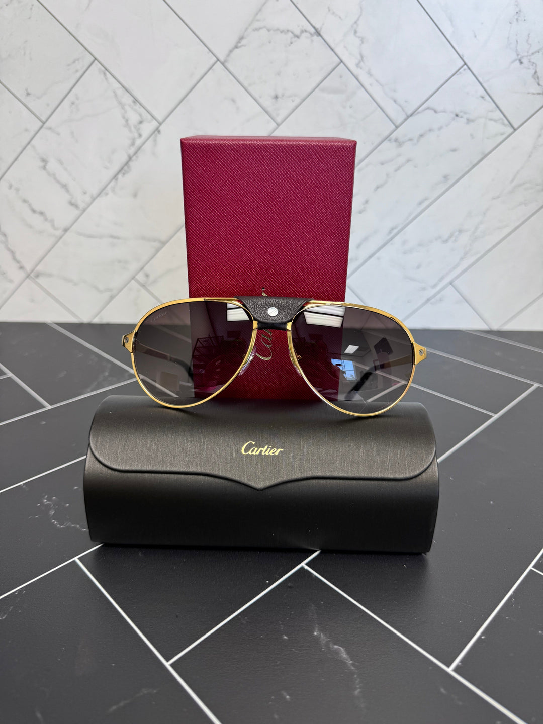 BRAND NEW- Cartier Gold Sunglasses