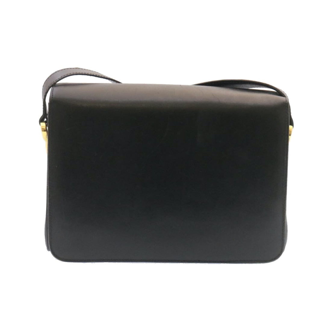 Celine Horse Carriage Shoulder Bag Leather Black  26712