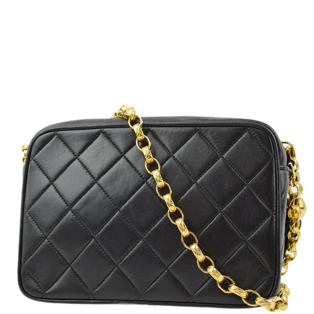 Top Quality Chanel Black Lambskin Camera Bag Mini
