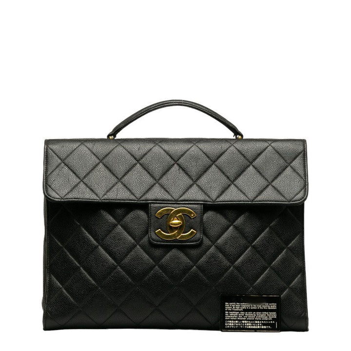 Top Quality Chanel Top Quality Chanel MATRESSE HANDBACK CABIAS SKIN BLACK LADY'S WORKSHOP