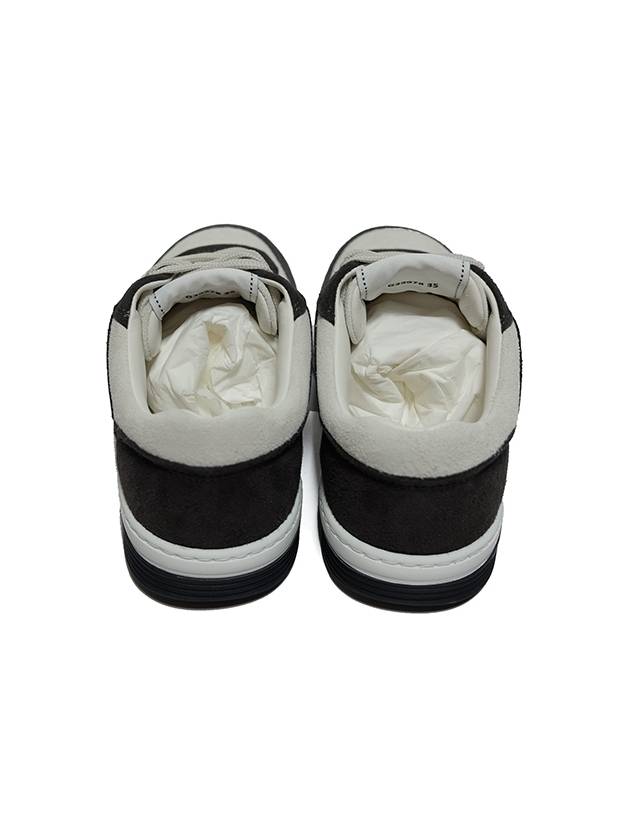 CC Logo Suede Kidskin Low Top Sneakers Black Chanel