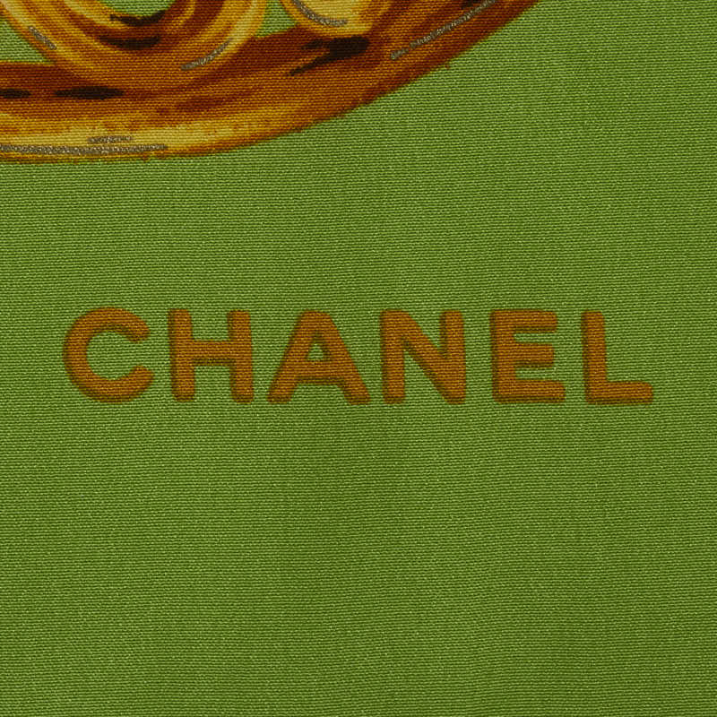 Top Quality Chanel Scarf Silk Green Multicolor