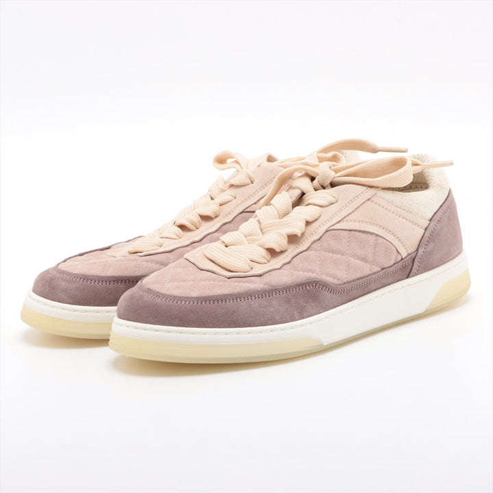 Top Quality Chanel Coco Matrasse Suede Trainers 39  Beige X Pink G38740