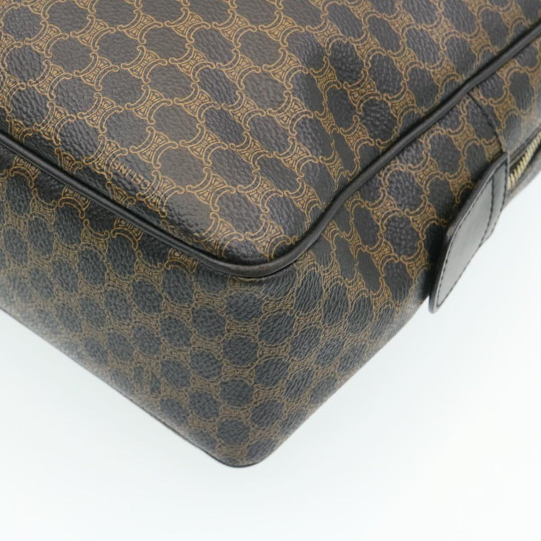 Celine Macadam Canvas Hand Bag Black  27154