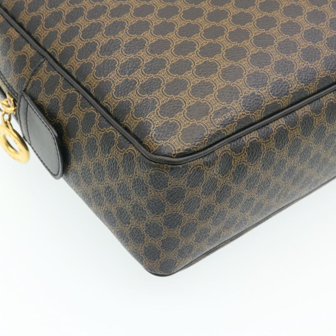 Celine Macadam Canvas Hand Bag Black  27154