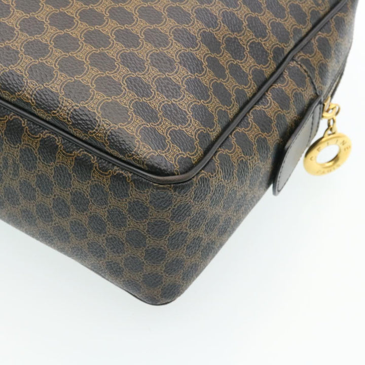 Celine Macadam Canvas Hand Bag Black  27154