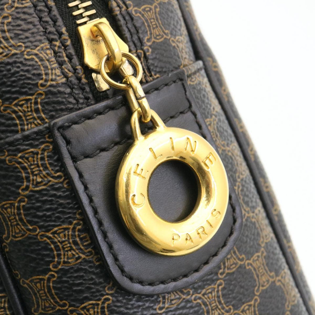 Celine Macadam Canvas Hand Bag Black  27154
