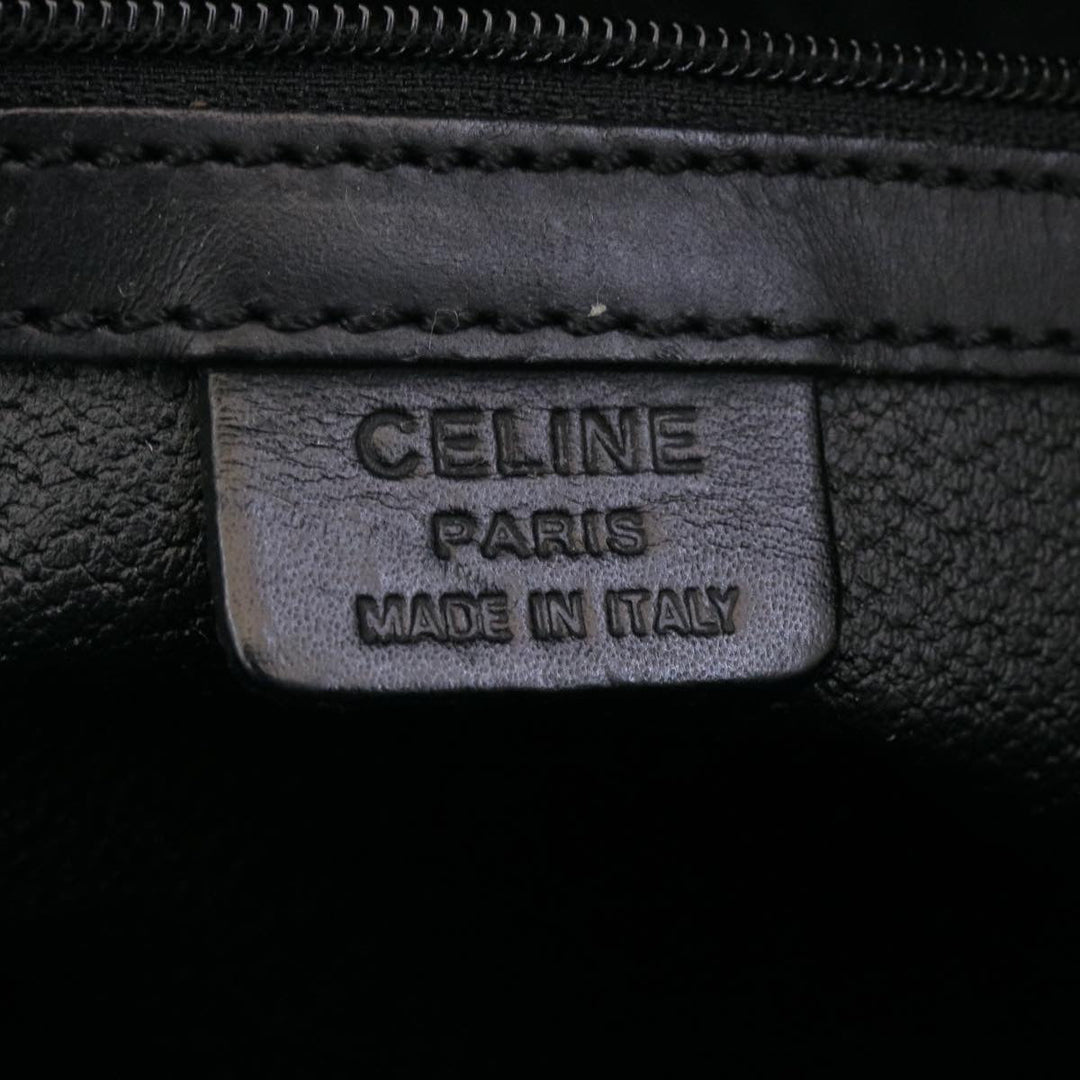 Celine Macadam Canvas Hand Bag Black  27154