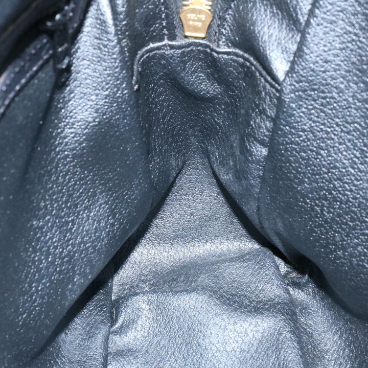 Celine Macadam Canvas Hand Bag Black  27154