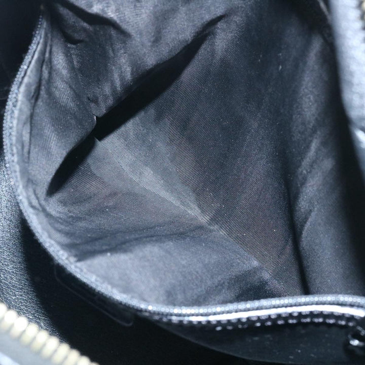 Celine Macadam Canvas Hand Bag Black  27154