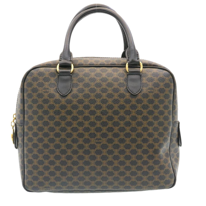 Celine Macadam Canvas Hand Bag Black  27154