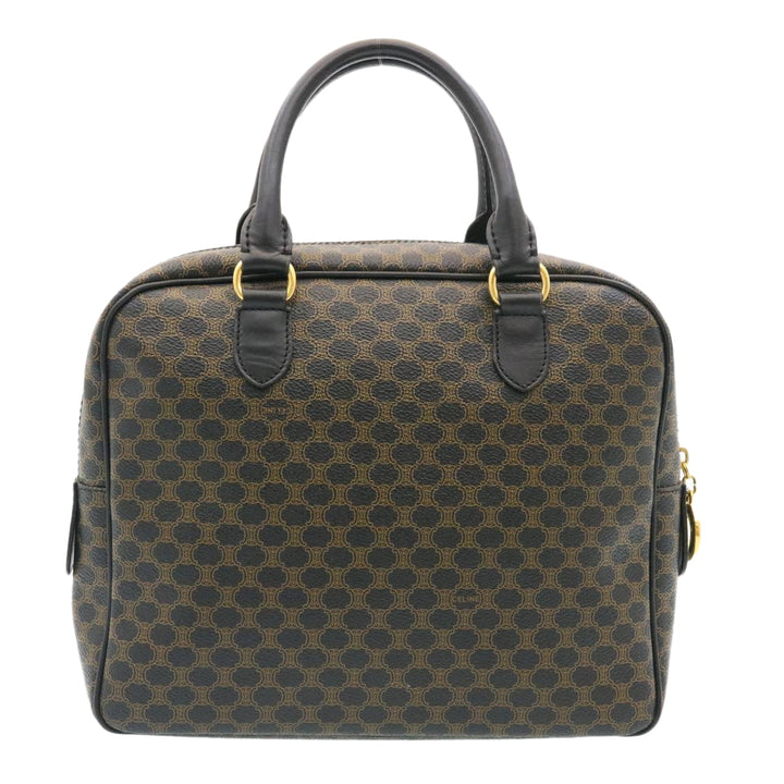 Celine Macadam Canvas Hand Bag Black  27154