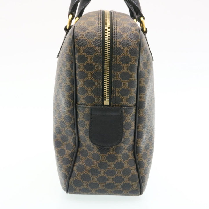 Celine Macadam Canvas Hand Bag Black  27154