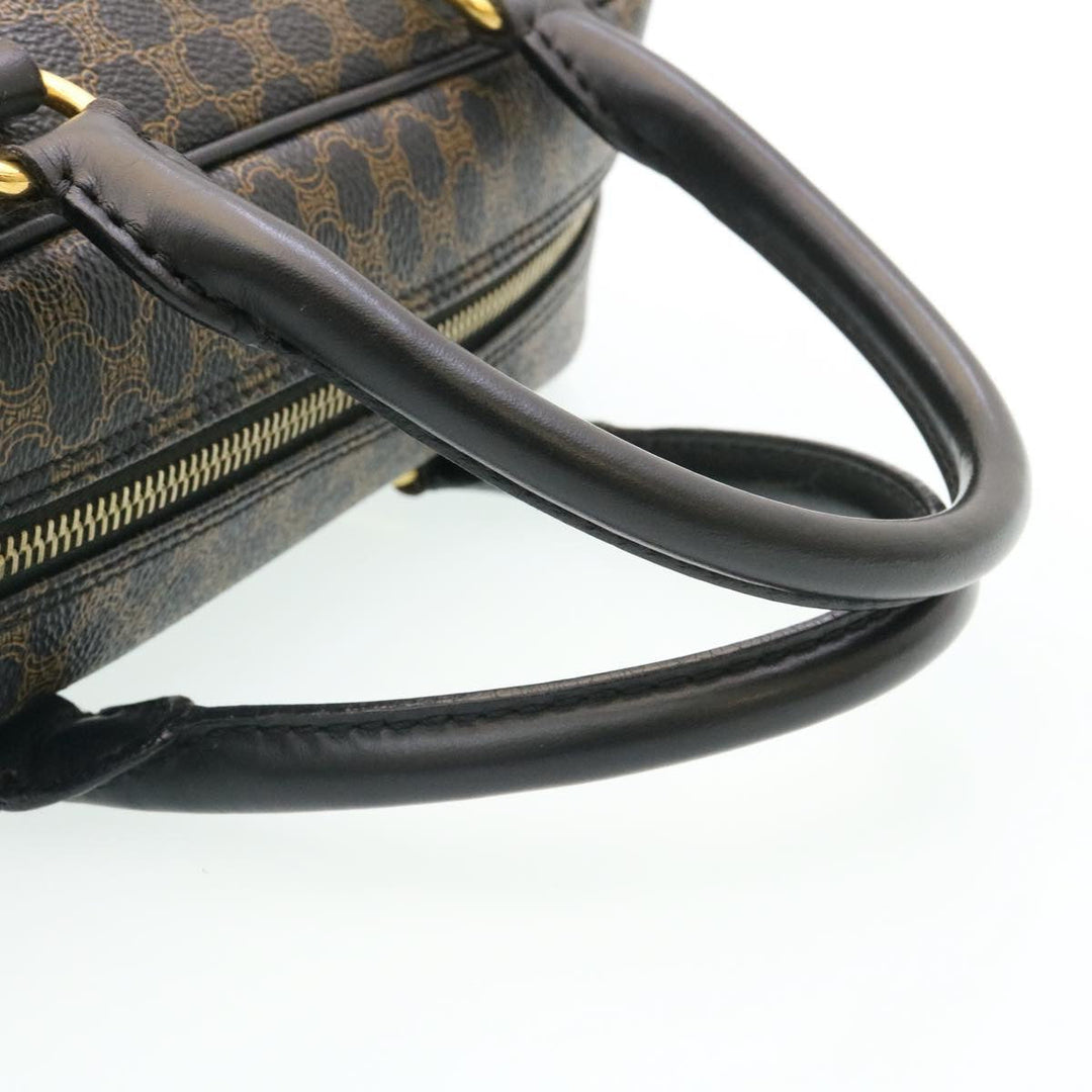 Celine Macadam Canvas Hand Bag Black  27154