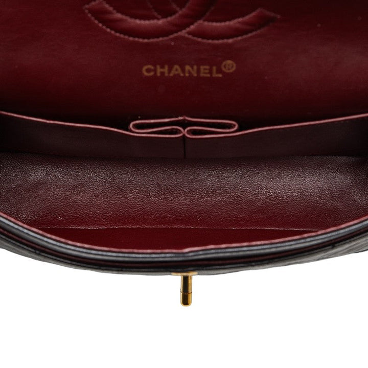 Top Quality Chanel Matrases 25 Double Flap Chain houlder Bag Black Leather  Chanel