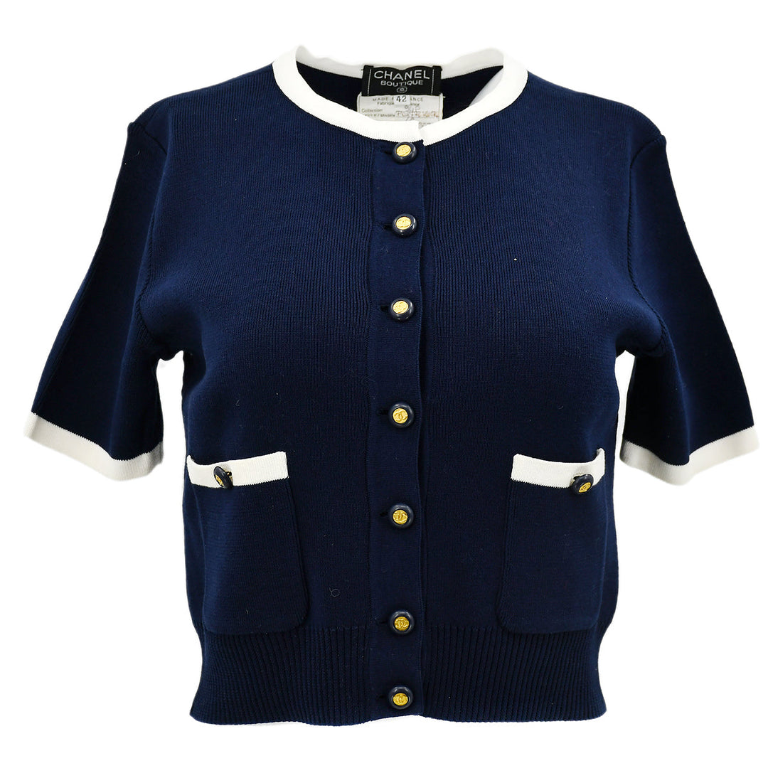Top Quality Chanel Cardigan Navy 94P #42