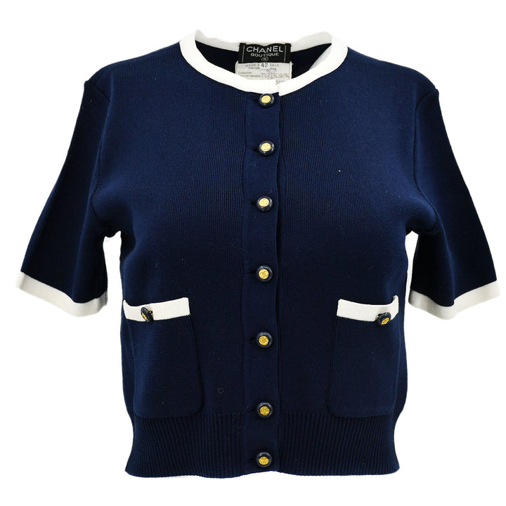 Top Quality Chanel Cardigan Navy 94P #42
