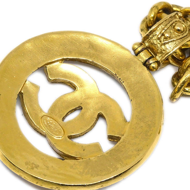 Top Quality Chanel Gripoix Gold Chain Pendant Necklace 04A
