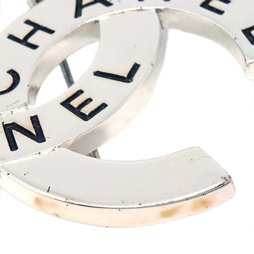 Top Quality Chanel CC Brooch Pin Silver 98P