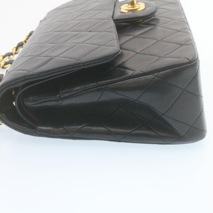 Top Quality Chanel Classic Matelasse 25 Chain New Shoulder Bag Lamb Skin Black Auth 27848A