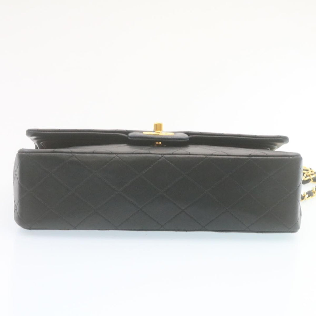 Top Quality Chanel Classic Matelasse 25 Chain New Shoulder Bag Lamb Skin Black Auth 27848A