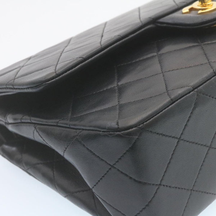 Top Quality Chanel Classic Matelasse 25 Chain New Shoulder Bag Lamb Skin Black Auth 27848A