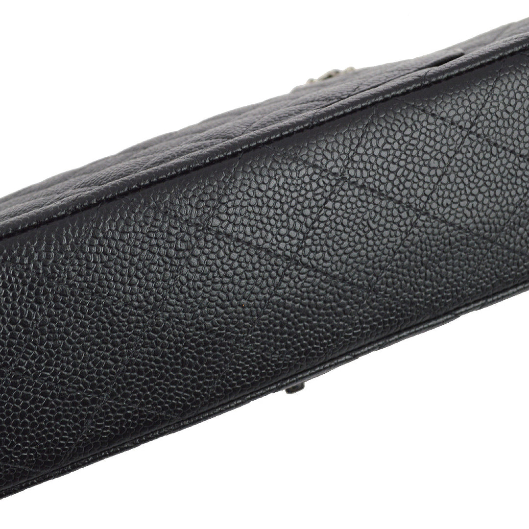Top Quality Chanel Black Caviar Medium Classic Double Flap Shoulder Bag