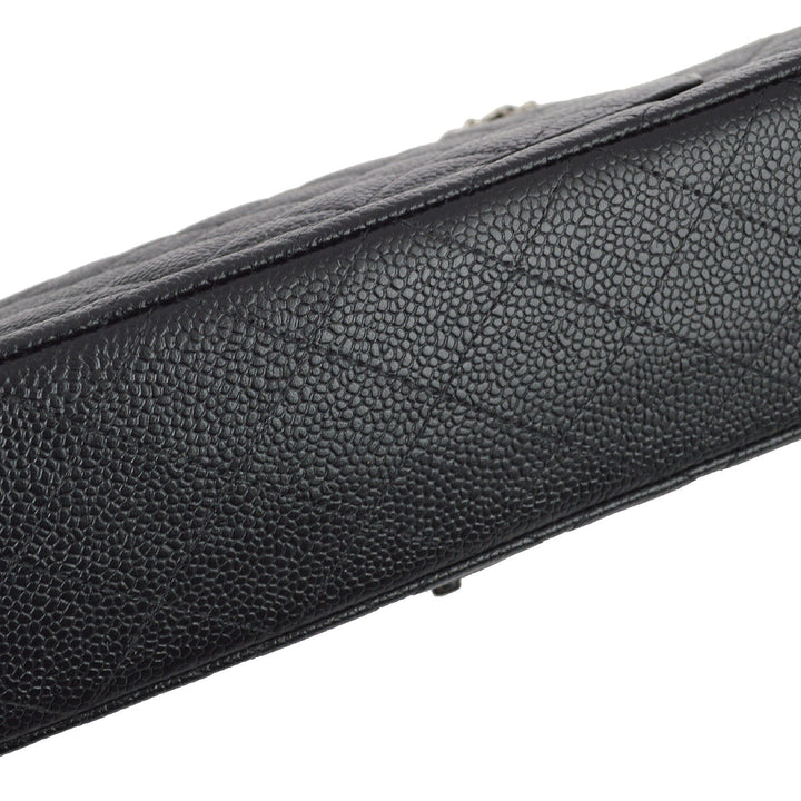 Top Quality Chanel Black Caviar Medium Classic Double Flap Shoulder Bag