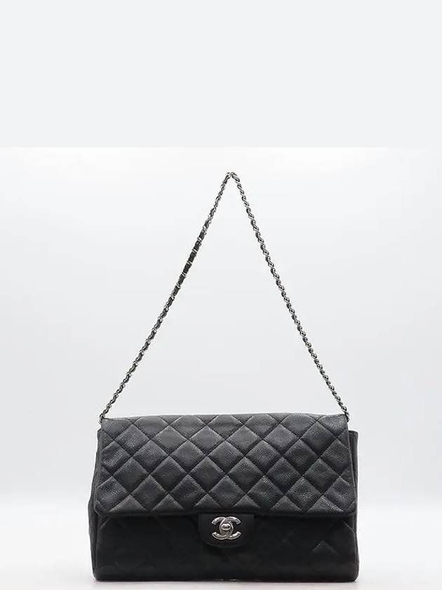 A65051 Black Caviar TIMELESS Classic Chain Flap Clutch and Shoulder Bag Chanel