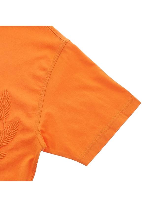 Burberry Embroidered Logo Short Sleeve T-Shirt Orange