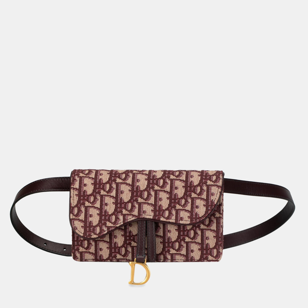 Top quality Dior Oblique Canvas Saddle Belt Bag